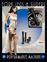 Advertisement for PM Motorcycle Fork Legs & Sliders