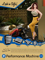 Advertisement for PM Motorcycle Drive Cover Line