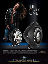 Advertisement for PM LED Headlights